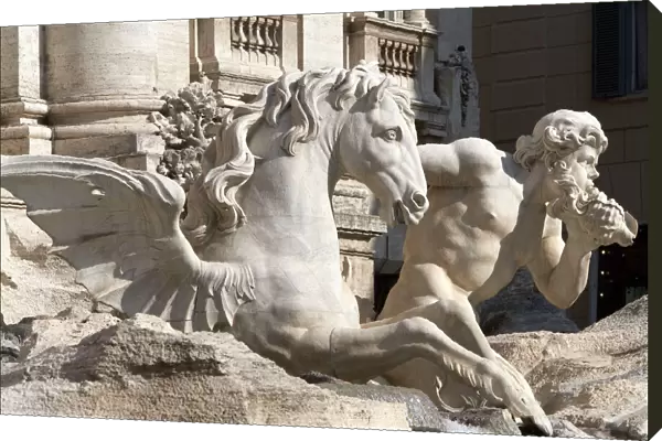 Sculpture - Trevi Fountain - Rome - Italy