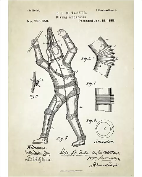 Diving apparatus patent, 1880 C024  /  3604