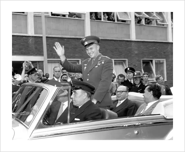 Yuri Gagarin driving through London, UK