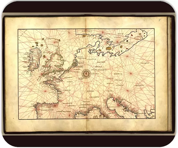 Europe, 16th century nautical map