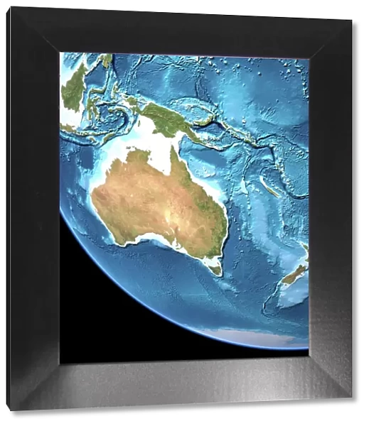 Australia, topographic map