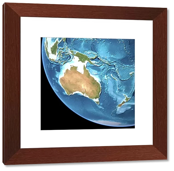 Australia, topographic map