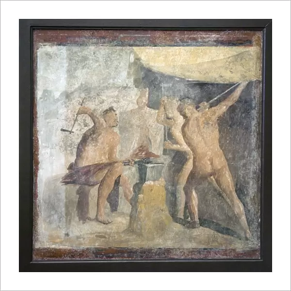 Forge of Hephaistos, Roman fresco