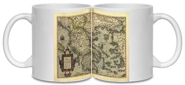 Orteliuss map of Greece, 1570