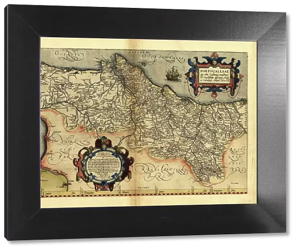 Orteliuss map of Portugal, 1570