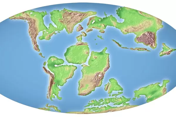 Continental drift, 100 million years ago