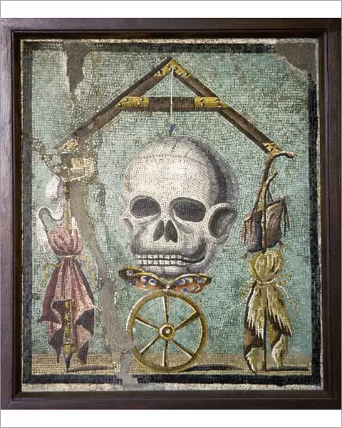 Roman memento mori mosaic