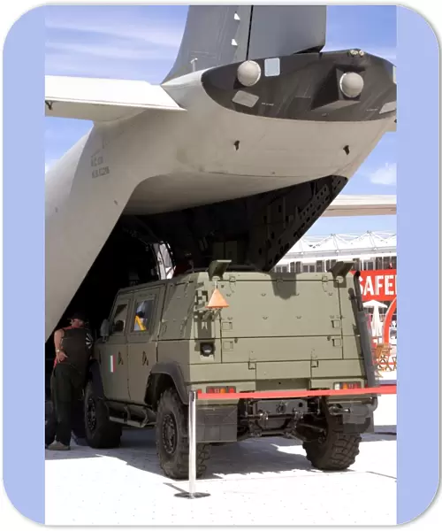 Military vehicle and transport aircraft