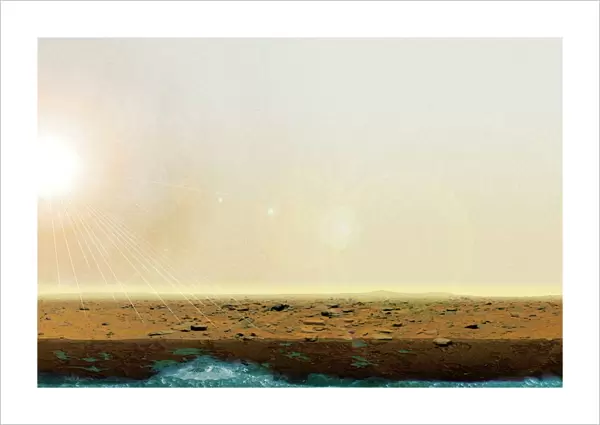 Water on Mars, conceptual image