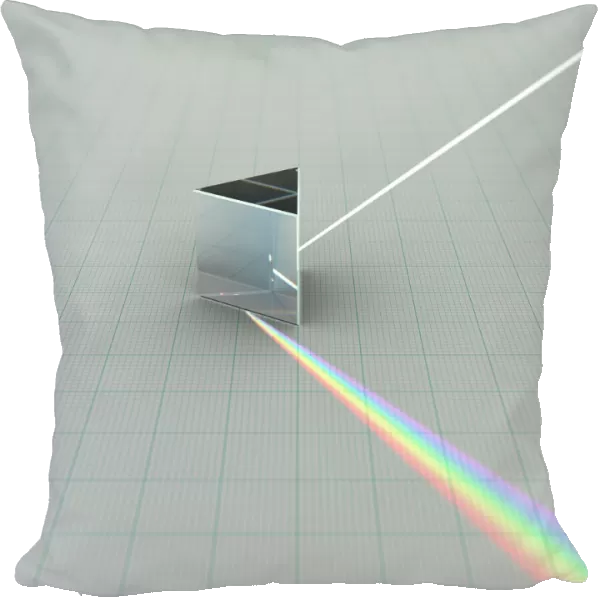 Glass Prism refracting colour spectrum