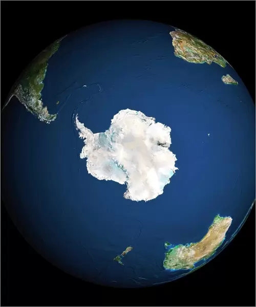 Earth. Satellite image of the Earth, centred on Antarctica