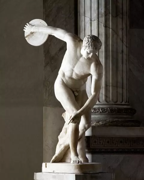 Discus thrower statue