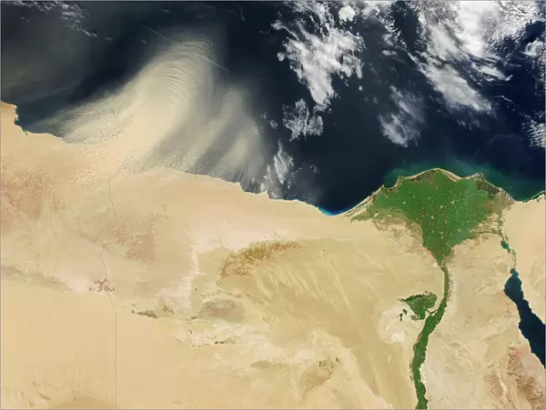Sandstorm, satellite image