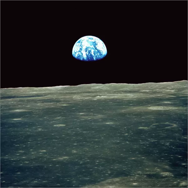 Earthrise photographed from Apollo 11 spacecraft