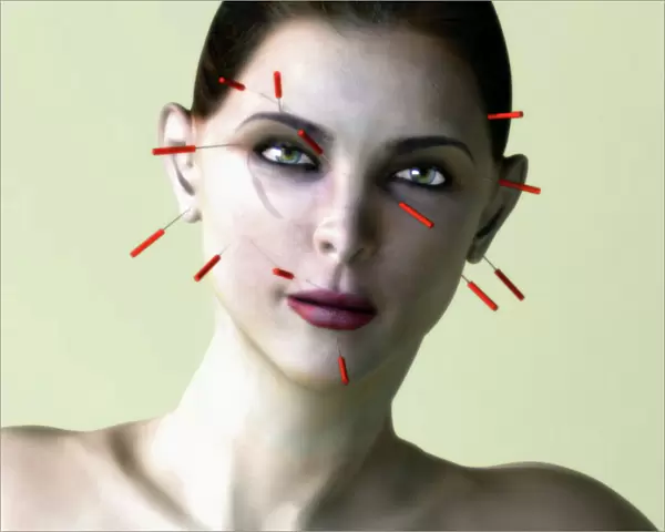 Facial acupuncture, artwork