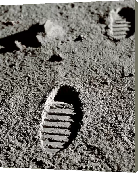 Astronaut footprints on the Moon