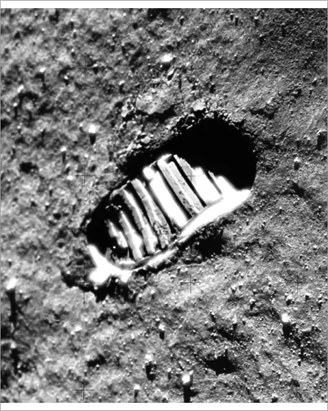 Apollo 11 astronaut footprint on Moon