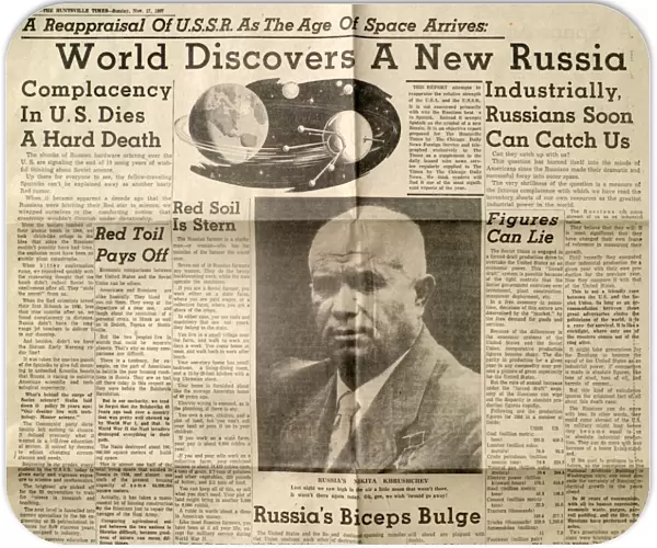 US Newspaper article on Russian space age