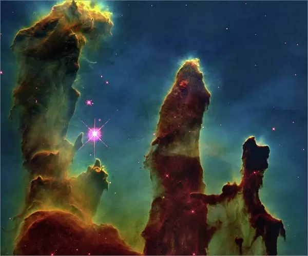 Gas pillars in the Eagle Nebula