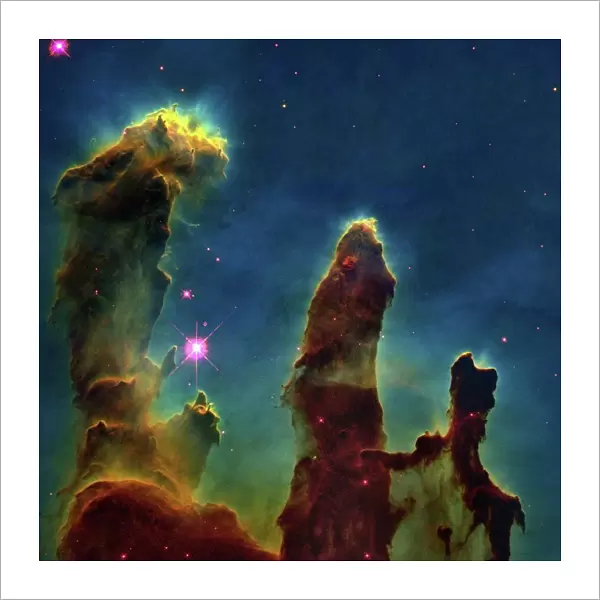 Gas pillars in the Eagle Nebula