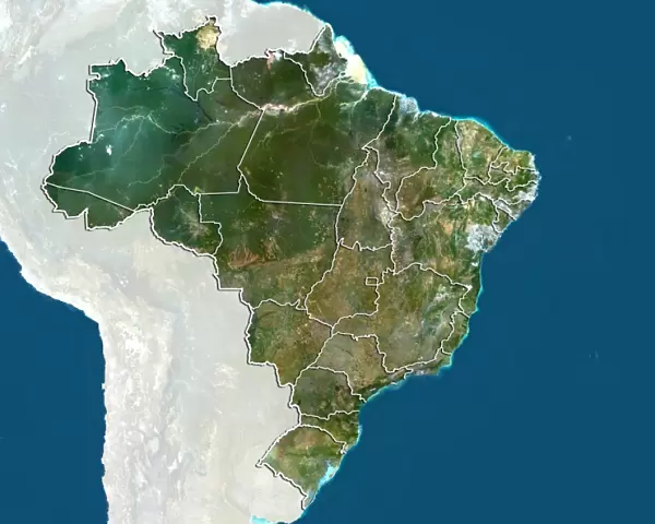 Amazonas, Brazil, satellite image