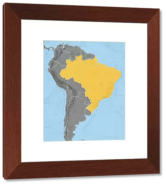 Brazil, relief map