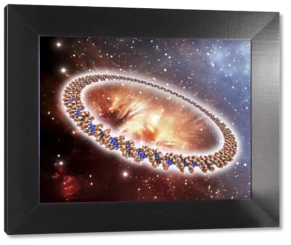Circular DNA molecule, space artwork F006  /  7077