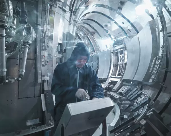 Scientist Working In A Fusion Reactor F003  /  6438