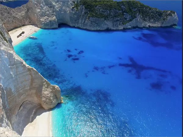 Navagio Beach and shipwreck at Smugglers Cove on the coast of Zakynthos, Ionian Islands, Greek Islands, Greece, Europe