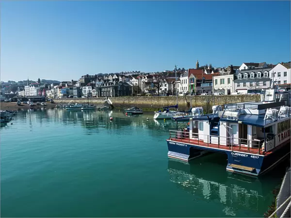 Seafront of Saint Peter Port, Guernsey, Channel Islands, United Kingdom, Europe