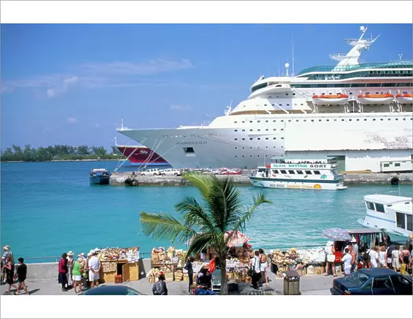 Cruise ship, dockside, Nassau, Bahamas, West Indies, Central America
