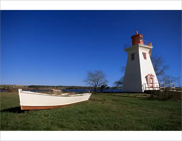 Lighthouse at Victoria by the sea, Prince Edward Island, Canada, North America
