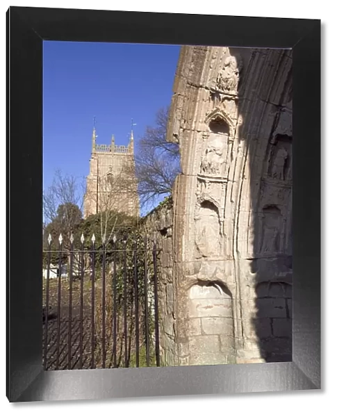 Evesham abbey and Abbey Park, Evesham, Worcestershire, England, United Kingdom, Europe