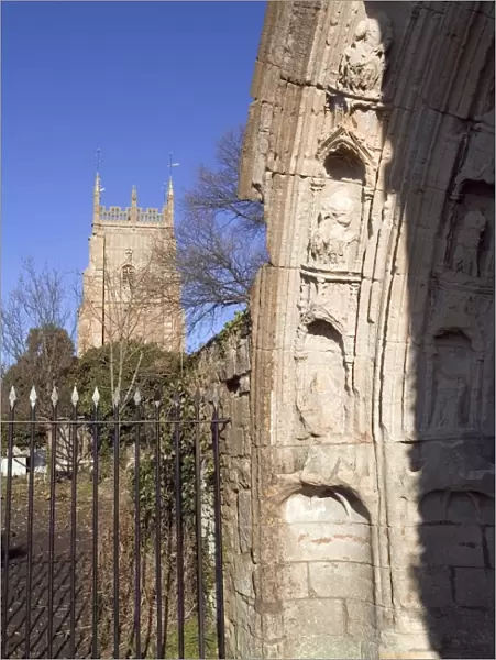 Evesham abbey and Abbey Park, Evesham, Worcestershire, England, United Kingdom, Europe