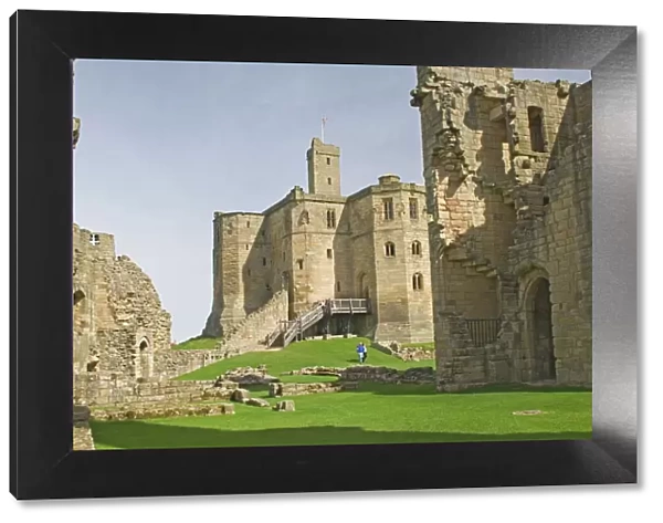 Warkworth Castle, Northumbria, England, United Kingdom, Europe