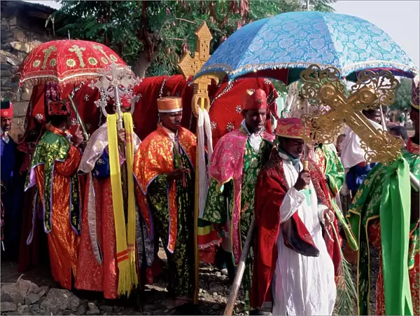 Procession for Christian festival of Rameaux, Axoum (Axum) (Aksum), Tigre region