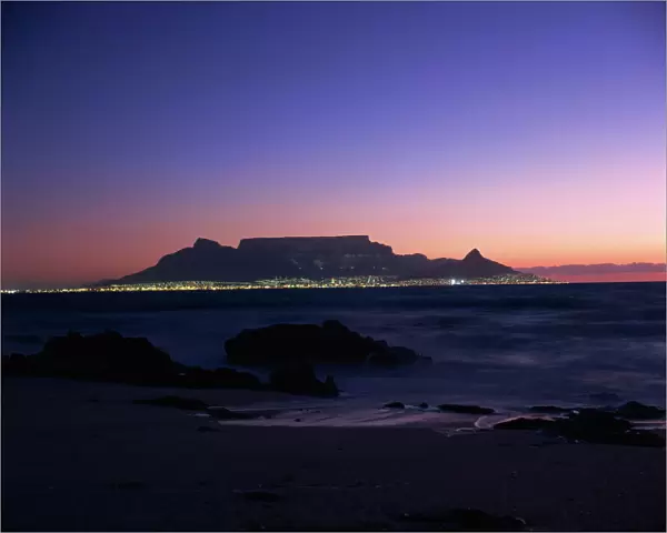 Table Mountain at dusk