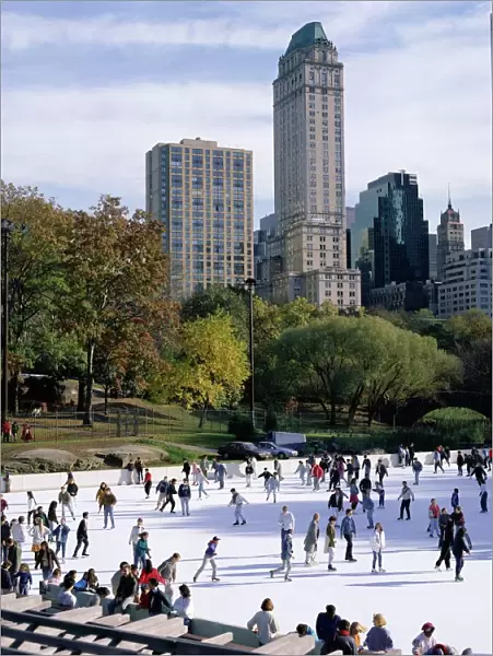 People skating in Central Park