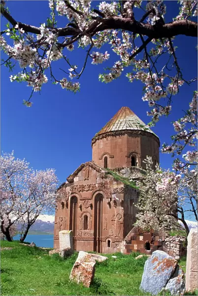 The Armenian church of the Holy Cross on Akdamar Island in Lake Van