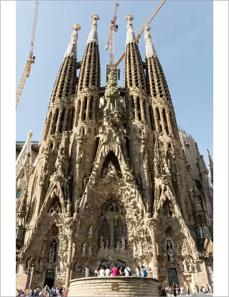 Gaudis Cathedral of La Sagrada Familia, still under construction, UNESCO World Heritage Site