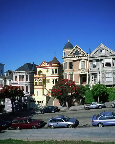 The famous Victorian houses known as the Painted Ladies