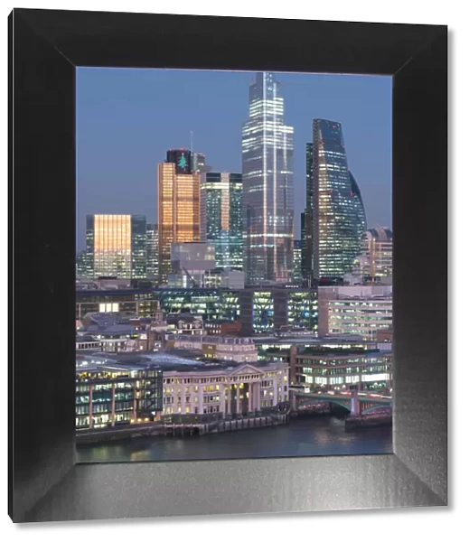 City of London, Square Mile, image shows completed 22 Bishopsgate tower, London, England