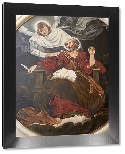 Painting depicting the evangelist St. Matthew in Nativita Beata Vergine Maria church