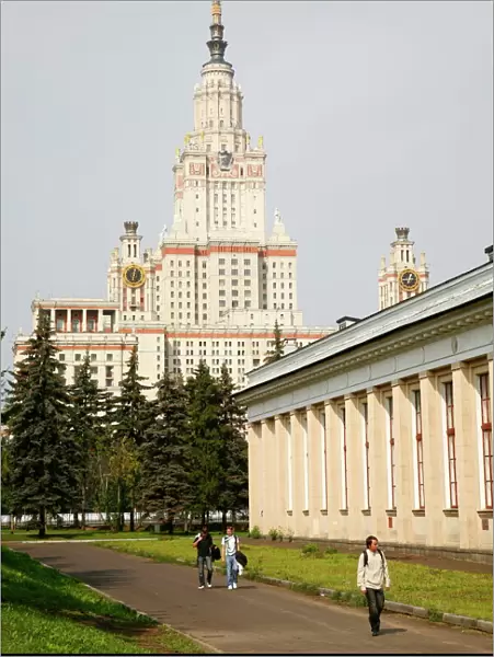 The Stalinist State University building, one of Seven Sisters which are seven Stalinist skyscrapers