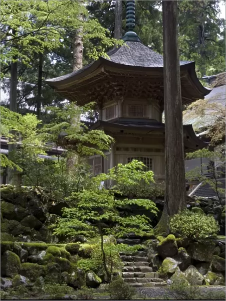 Pagoda at Eiheiji Temple, headquarters of the Soto sect of Zen Buddhism, Fukui, Japan