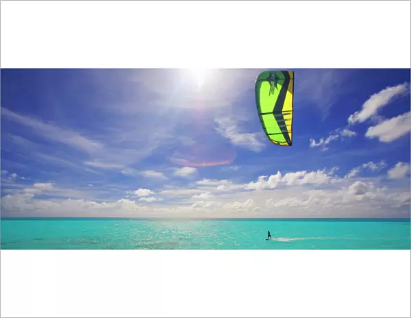 Kite surfing, Maldives, Indian Ocean, Asia