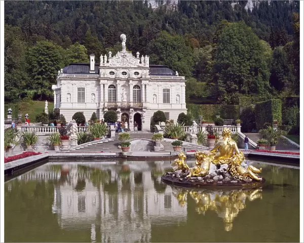 Schloss Linderhof in the Graswang Valley, built between 1870 and 1878 for King Ludwig II