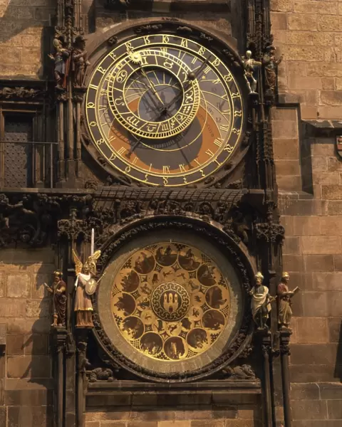 The Astronomical Clock in the Old Town Square in Prague, Czech Republic, Europe