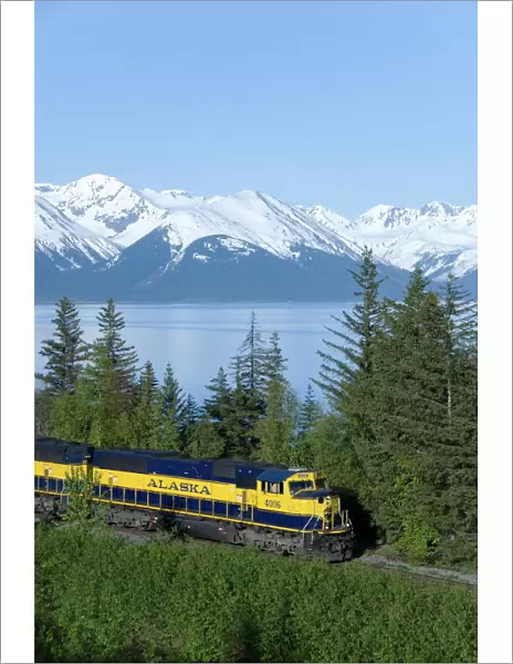 Alaska Railroad near Girdwood, Alaska, United States of America, North America