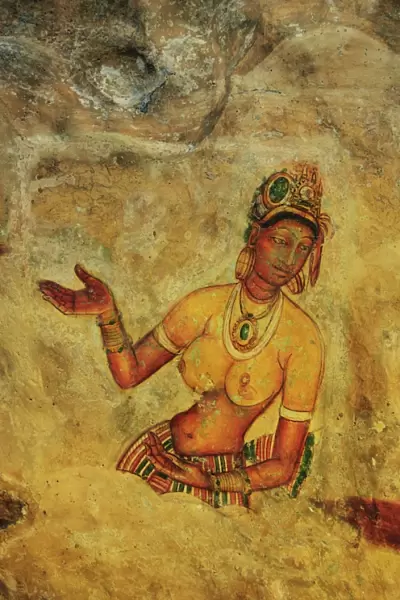 Frescoes, Sigiriya (Lion Rock), UNESCO World Heritage Site, Sri Lanka, Asia